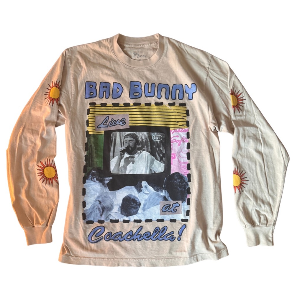 Bad Bunny 2023 Coachella Limited Edition Long Sleeve Tee sz S